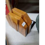 ART DECO WOODEN BOOKENDS