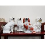 4 STAFFORDSHIRE WALLY DOGS