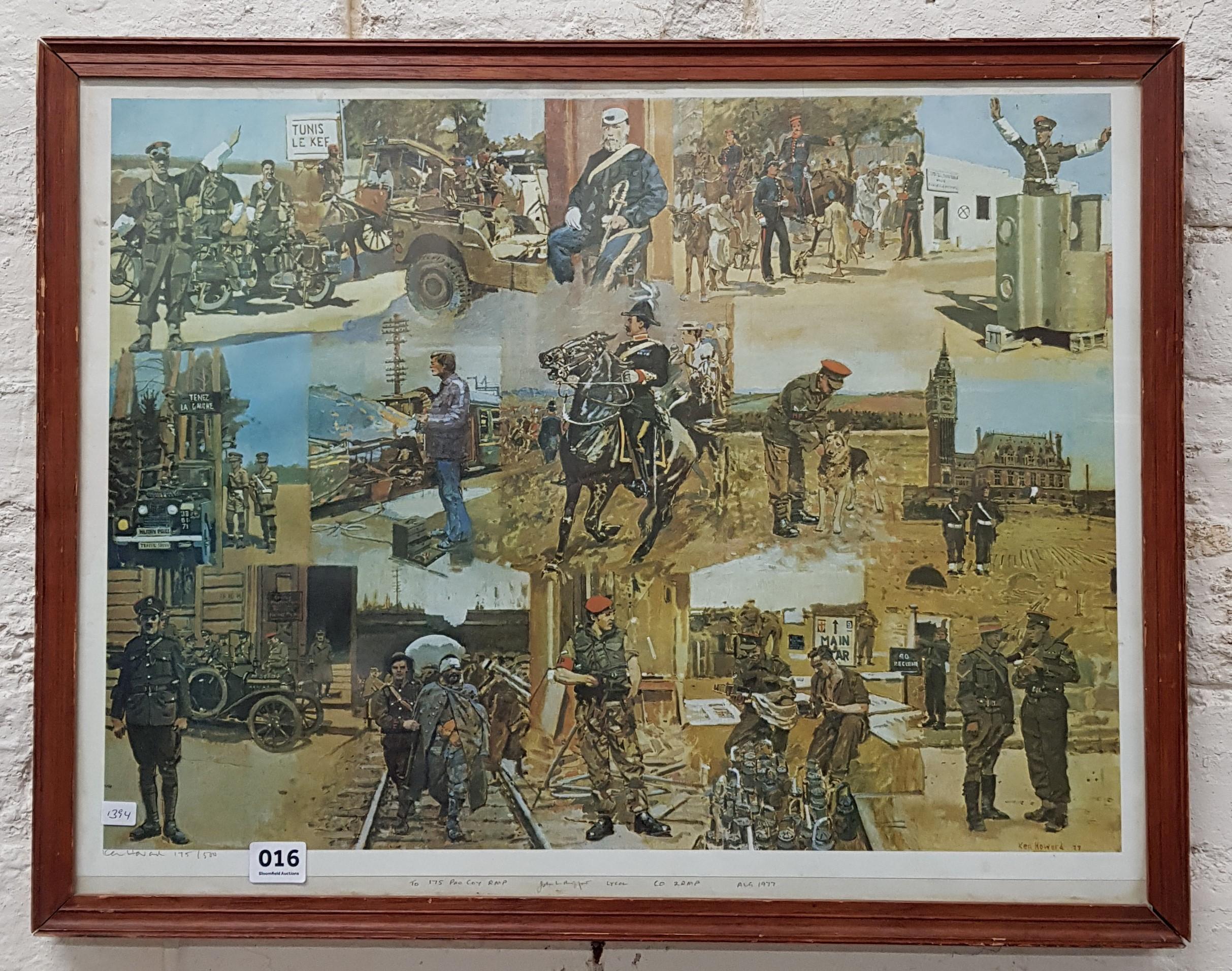 SIGNED LTD EDITION MILITARY POLICE PRINT DATED 1977