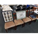 SET OF 4 GEORGIAN INLAID CHAIRS