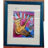 FRAMED PRINT BY GEORGE SMYTH 'THE JAZZMAN'