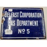 ORIGINAL SIGN - BELFAST CORPORATION GAS DEPARTMENT NO.5