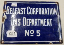 ORIGINAL SIGN - BELFAST CORPORATION GAS DEPARTMENT NO.5