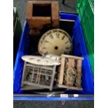 BOX LOT OF OLD CLOCKS