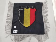 THIRD REICH SS TRUMPET BANNER - WALLONIE