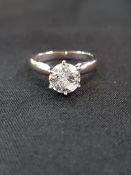 14 CARAT WHITE GOLD DIAMOND SOLITAIRE RING WITH 1.5 CARAT OF DIAMONDS