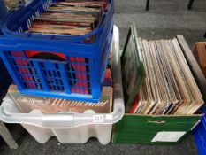 2 BOXES OF LP's & BOX OF SINGLES