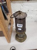 OLD BRASS MINERS LAMP