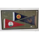 ANTIQUE FRAMED ISLE OF MAN PENNANTS