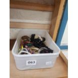 BOX OF COSTUME JEWELLERY