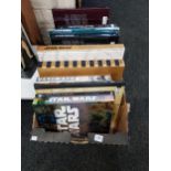 BOX LOT OF STAR WARS BOOKS VERY COLLECTABLE