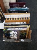 BOX LOT OF STAR WARS BOOKS VERY COLLECTABLE