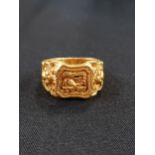 ANTIQUE 22 CARAT GOLD CONTINENTAL RING 11.6G