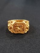 ANTIQUE 22 CARAT GOLD CONTINENTAL RING 11.6G