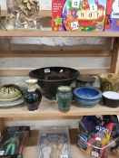 COLLECTION OF STUDIO POTTERY - SOME SIGNED