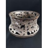 ANTIQUE SILVER DISH RING 488G