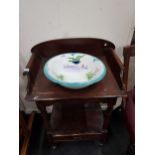 ANTIQUE WASH STAND AND BASIN