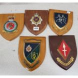 5 MILITARY PLAQUES