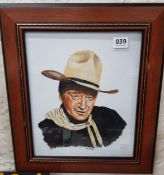 OIL PAINTING JOHN WAYNE BY WALKER