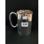 LARGE ANTIQUE SILVER TANKARD