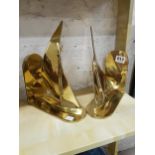 BRASS SHIP BOOKENDS