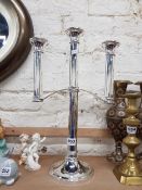 LARGE 3 POINT SILVER PLATE CANDLELABRA