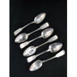 SET OF 6 IRISH SILVER RAT-TAILED SPOONS 7" DUBLIN 1826/27 CIRCA 180G