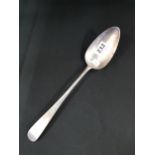 IRISH SILVER SERVING SPOON DUBLIN 1802 MAKERS MARK WW - 12" LENGTH