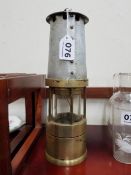 OLD BRASS MINERS LAMP