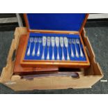 BOX LOT OF CASED CUTLERY