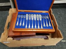 BOX LOT OF CASED CUTLERY