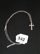 HALLMARKED SILVER CROSS AND CHAIN