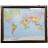 FRAMED WORLD MAP