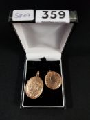 2 ANTIQUE ROLLED GOLD LOCKETS