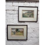 PAIR OF VICTORIAN WATERCOLOURS - GEO WHYATT