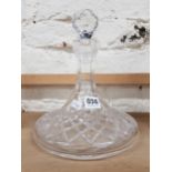 CUT GLASS SHIPS DECANTER