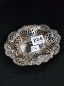 ORNATE SILVER BON BON DISH