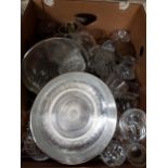 BOX OF EPNS AND GLASSWARE