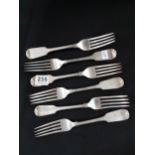 6 SILVER FORKS 8" LONDON 1839/40 CIRCA 390G