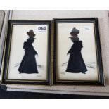 2 SMALL FRAMED ANTIQUE SILOUETTES