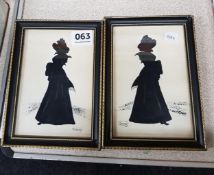 2 SMALL FRAMED ANTIQUE SILOUETTES