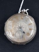 LARGE ANTIQUE SILVER POCKET WATCH