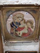 EARLY ANTIQUE FRAMED TAPESTRY