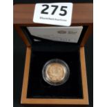 GOLD 1 PROOF COIN CARDIFF 2011 19.6G - 22 CARAT GOLD