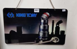 ORIGINAL KING TONY TOOL DISPLAY SIGN