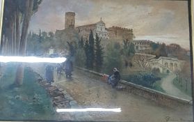 WATERCOLOUR 'THE PASSING BELL' GOODWIN FLORENCE 19 X 13