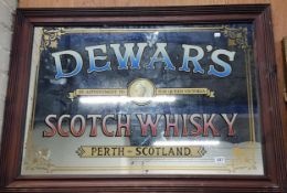 LARGE VINTAGE DEWARS PUB MIRROR