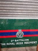 LARGE 2ND BATTALON ROYAL IRISH REGIMENT SIGN