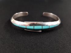 SILVER AND TURQUOISE BRACELET