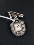 MARCASITE SILVER WATCH LADIES FOB